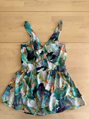 Maxine of Hollywood One piece Women’s swimsuit dress size 12 Multicolor